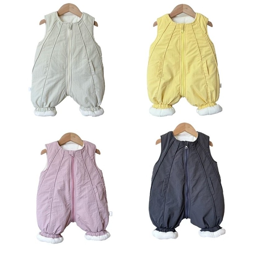 【新款550克】冬季加厚竖条冲锋衣背带裤婴幼儿休闲洋气保暖外出服