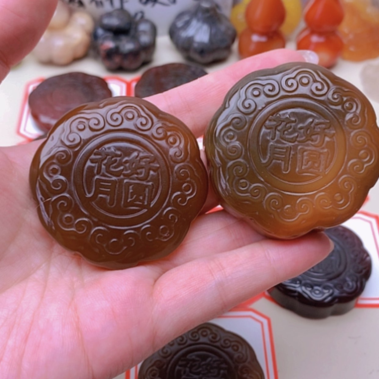 【闪购商品】未镶嵌玛瑙/玉髓珠宝半成品心***凉