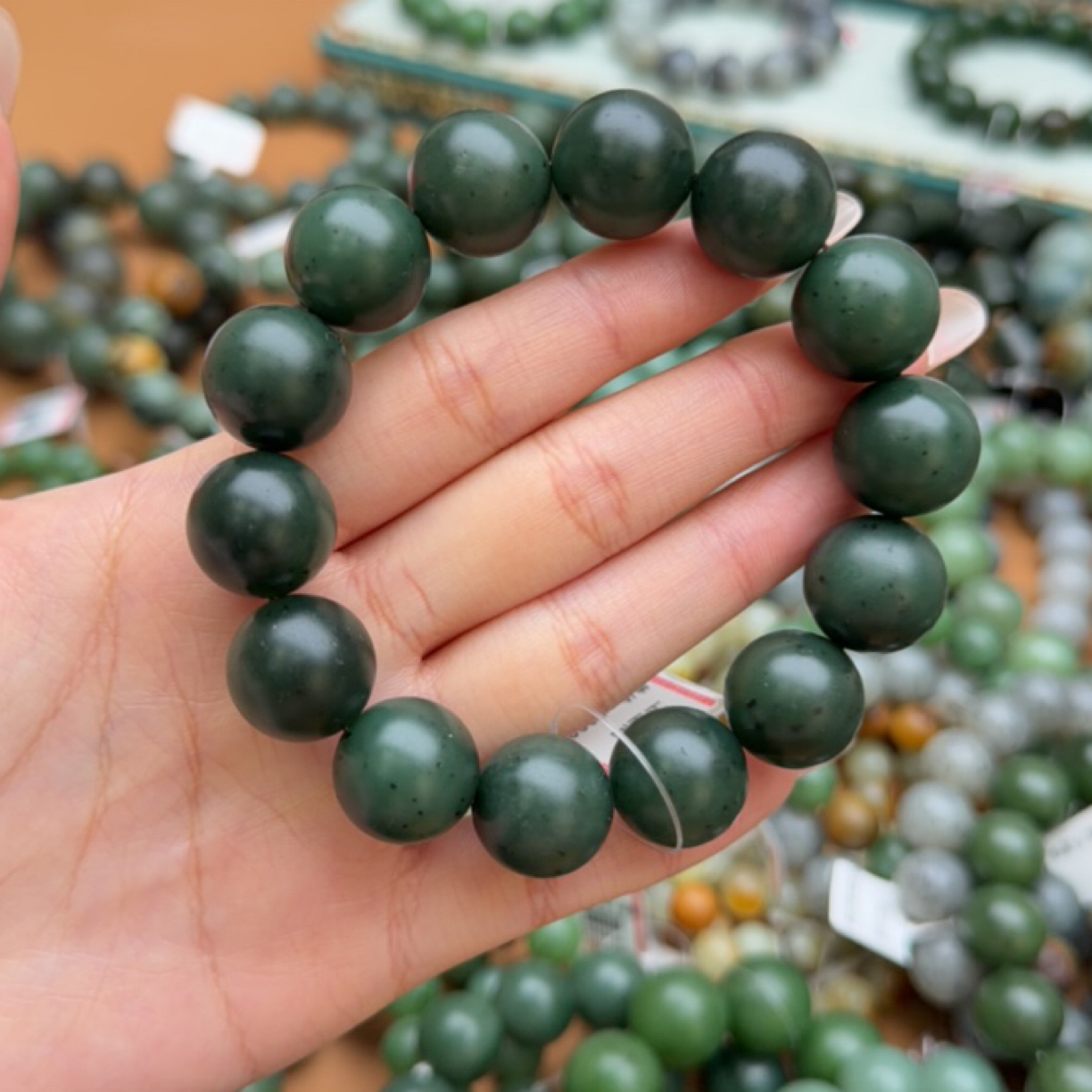 和田玉手串1229d拍一发一