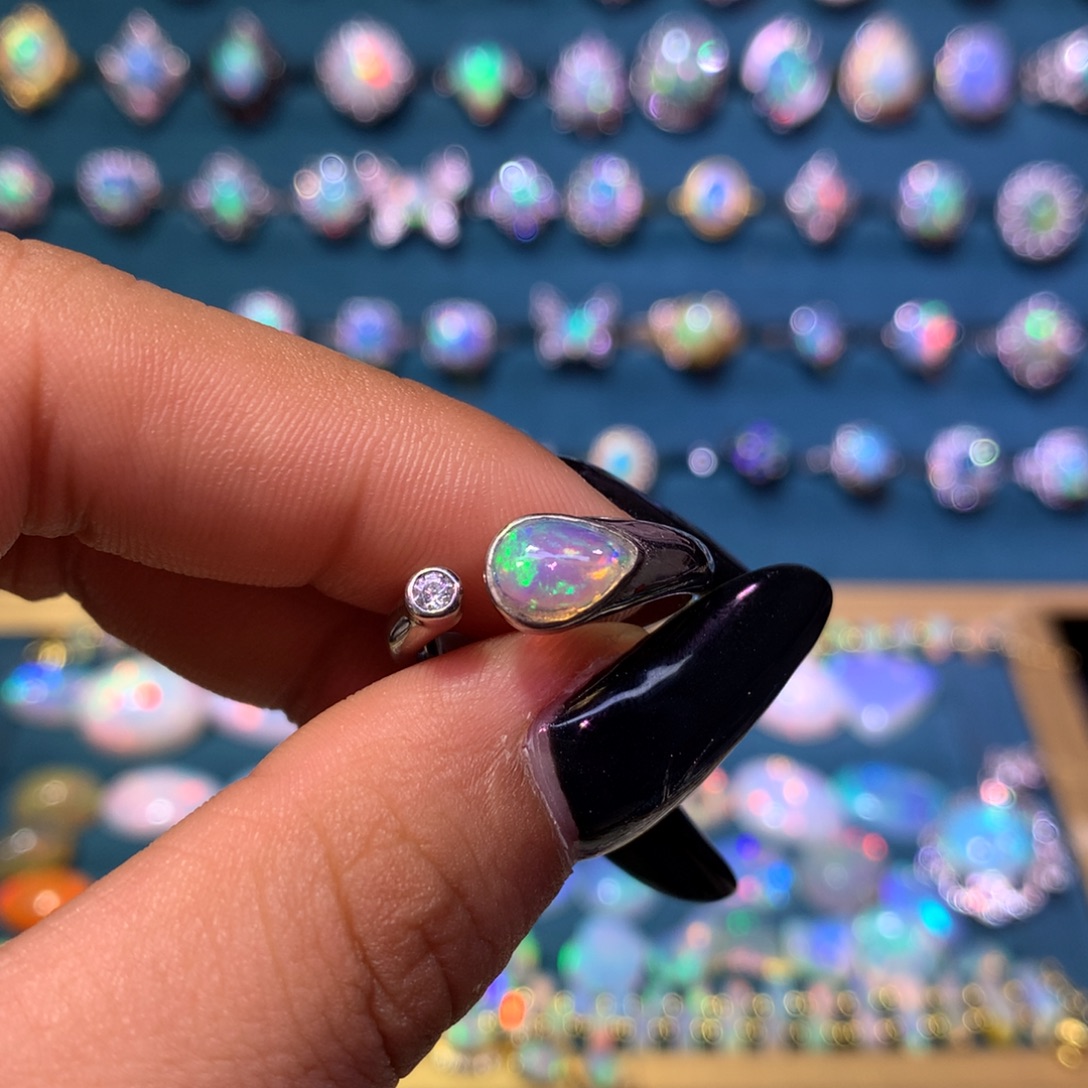 欧泊银S925镶嵌戒指款