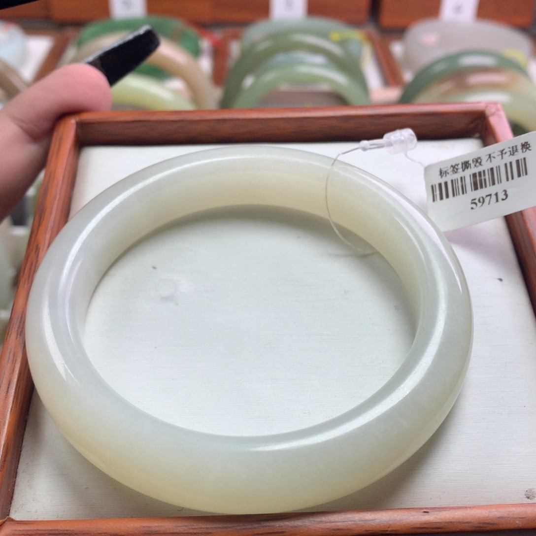 和田玉手镯未镶嵌59-60