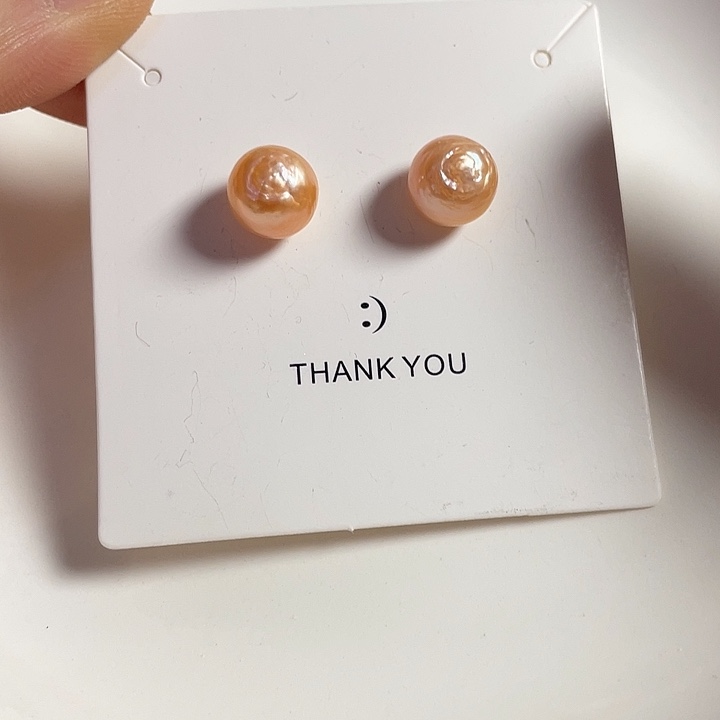 淡水珍珠耳饰银S925镶嵌