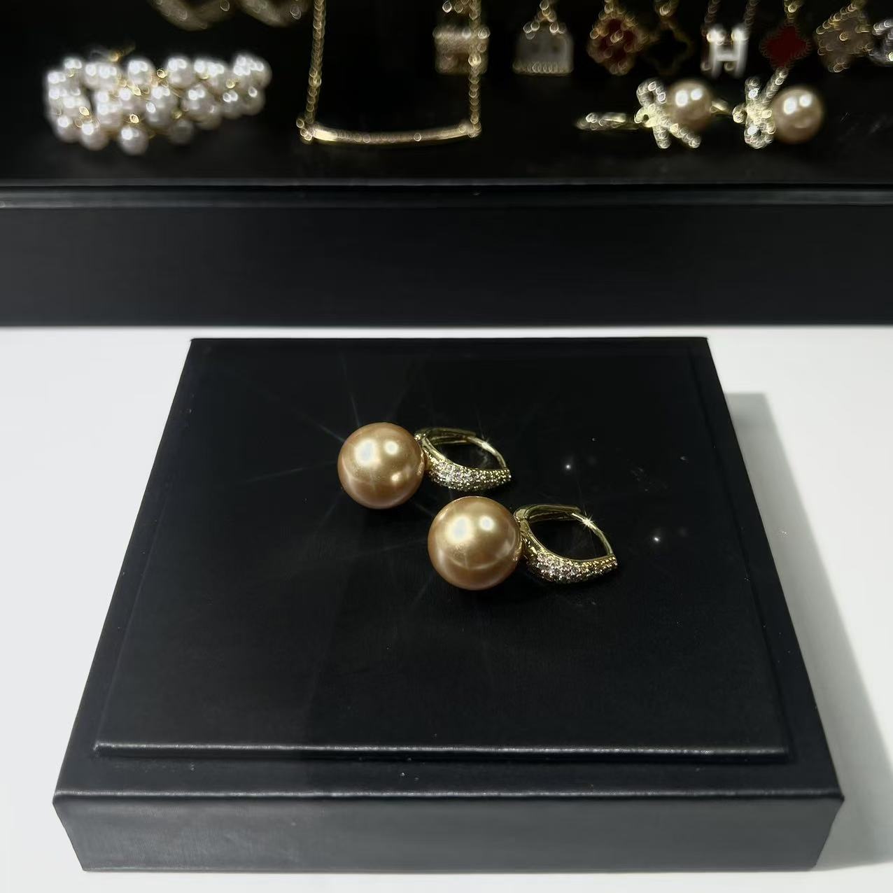 铜合金仿珍珠耳饰 E052「沧海遗珠」轻奢甜美珠珠耳扣耳饰