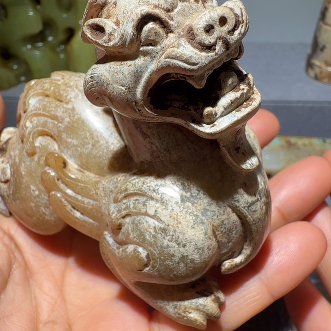 狗****和田玉未镶嵌挂件