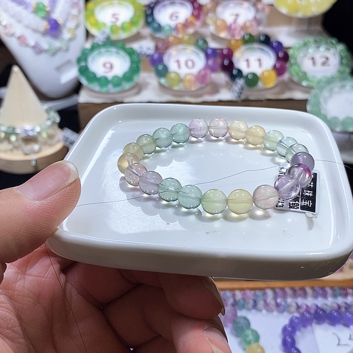 手链未镶嵌萤石冰淇淋色8.8mm