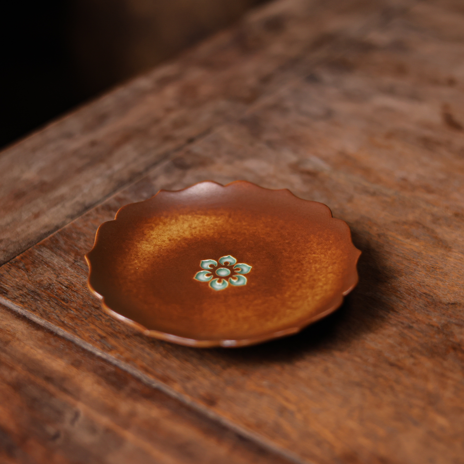 宝相花口咖啡杯垫（瓷茶BX0047）