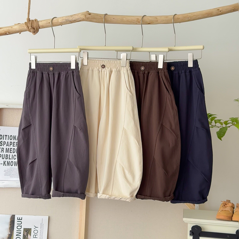 【主播推荐】【水洗纯棉100%】男女童休闲裤儿童弯刀运动裤 KZ25352