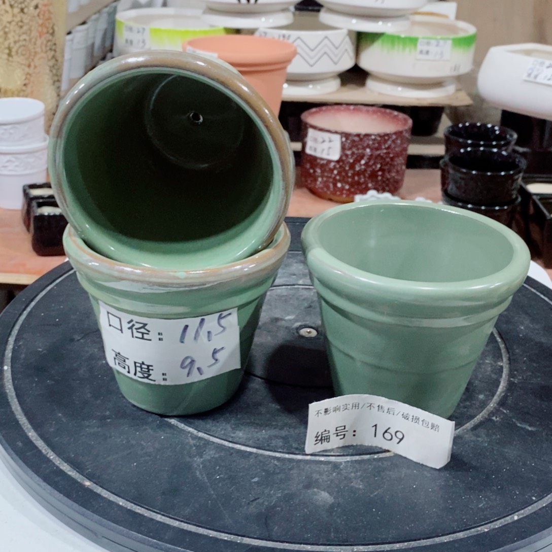 微瑕花盆-169-口11.5×9.5-3个