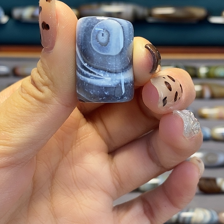 玛瑙/玉髓合金蓝沁