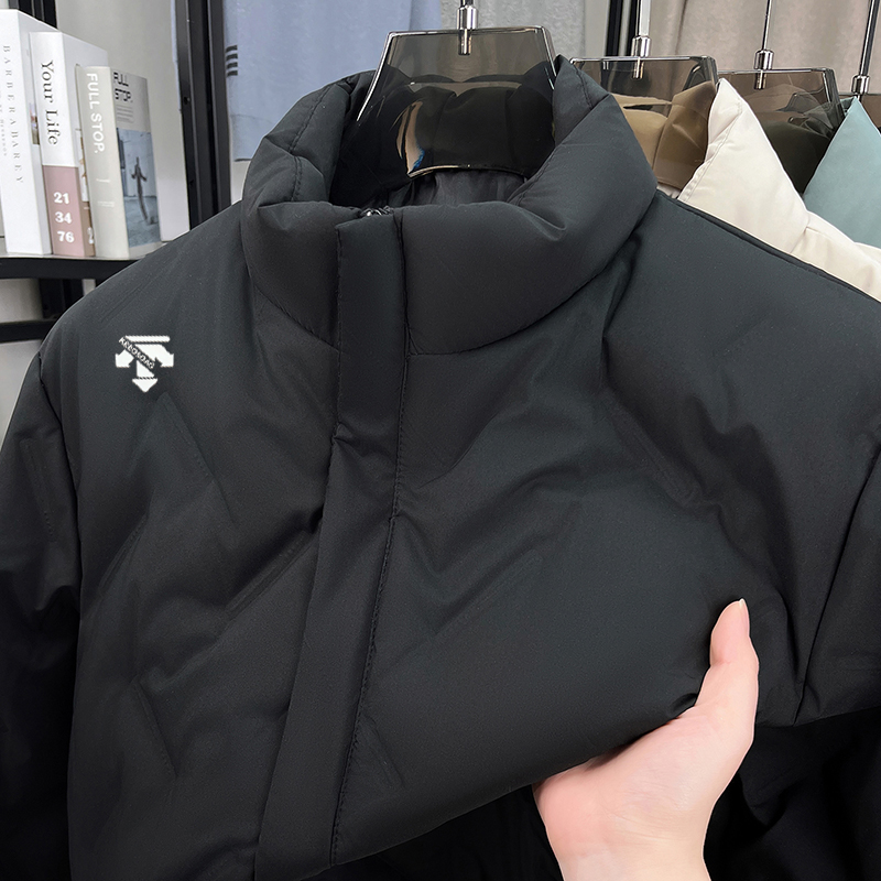 迪桑2025冬季新款男士羽绒休闲宽松短款加厚保暖立领防寒外套潮