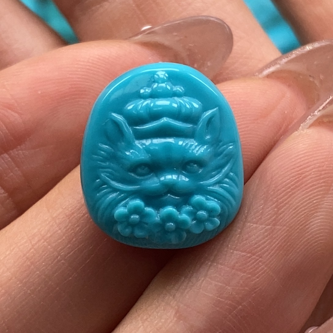 绿松石颈饰18K金镶嵌