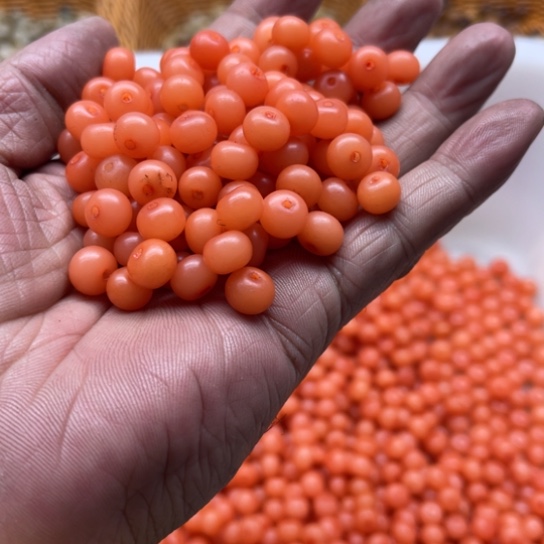 吊坠白玉菩提瑕疵8-6橘色苹果200颗