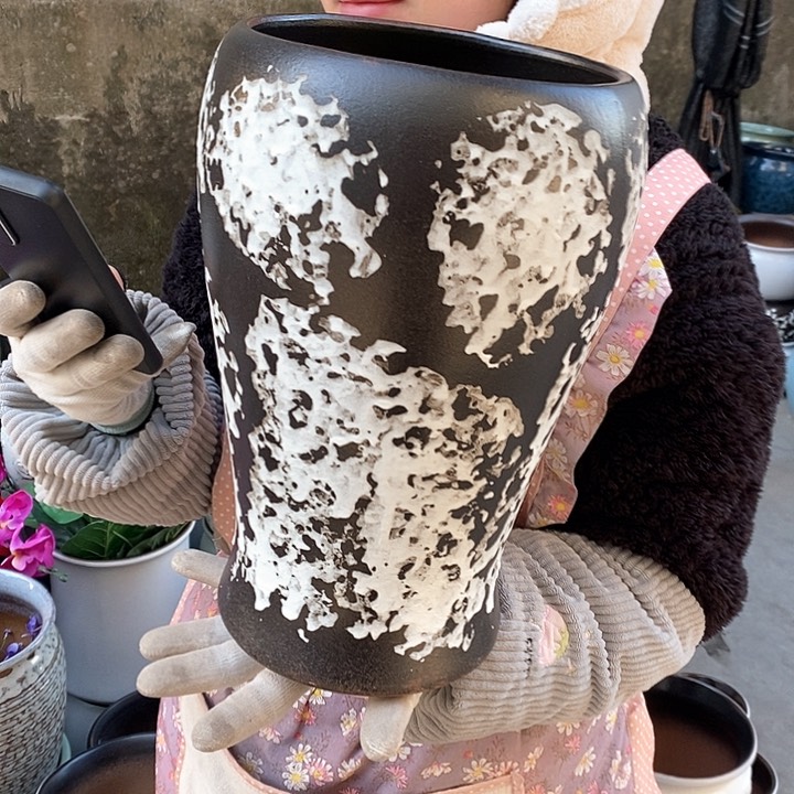 紫砂花盆正品口18高32