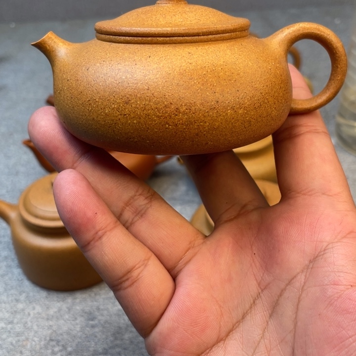 紫砂茶壶搏*搏全手工寒江