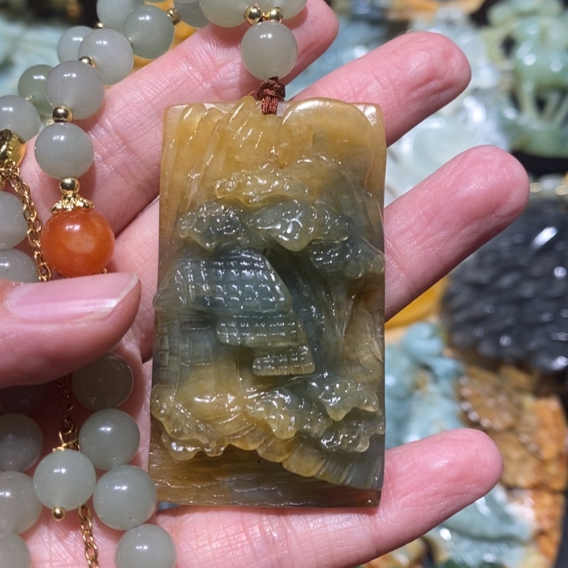 【闪购商品】岫玉毛衣链未镶嵌