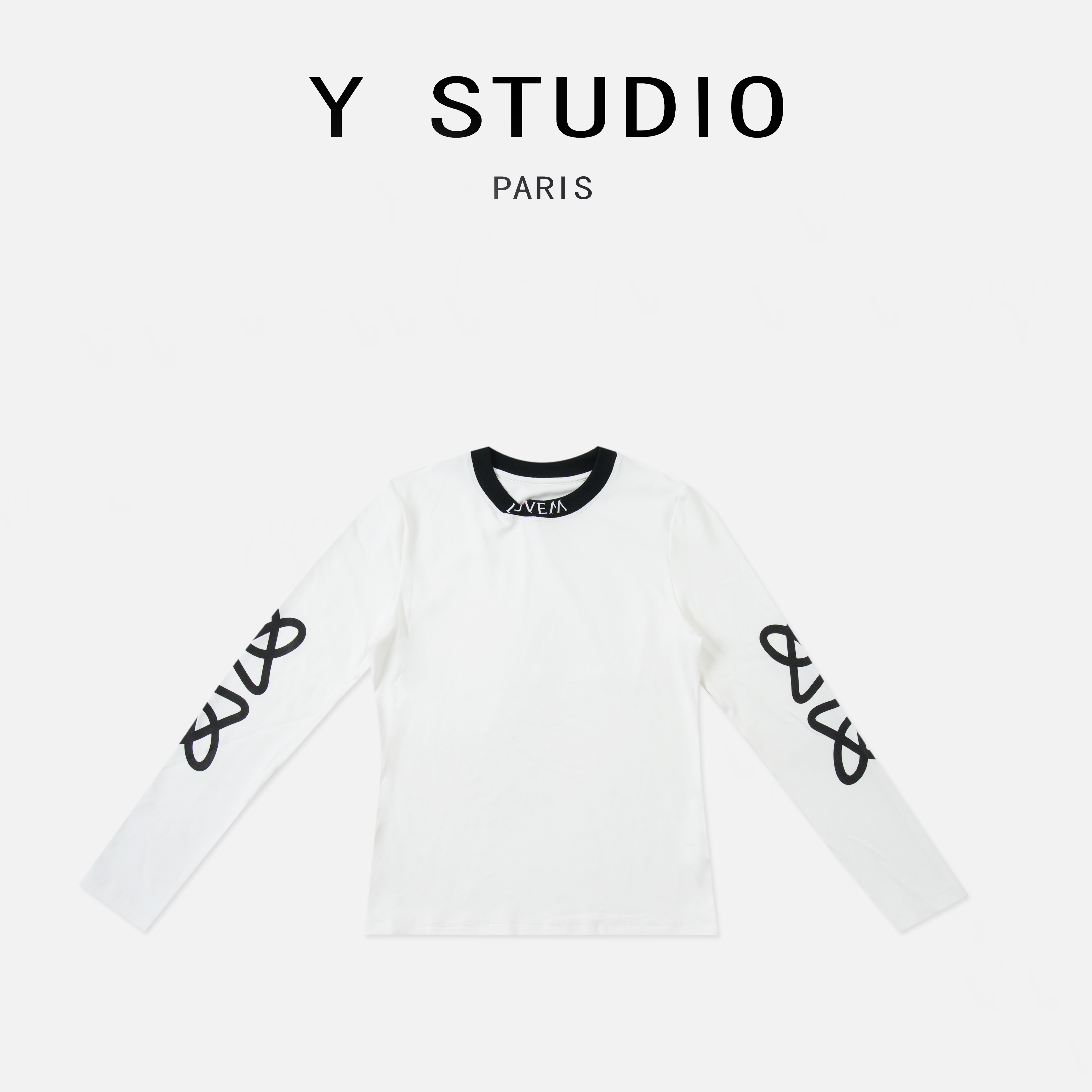 【大妮专属】（飞鸟和诗）25年秋季简约拼接圆领百搭男女打底长袖T恤