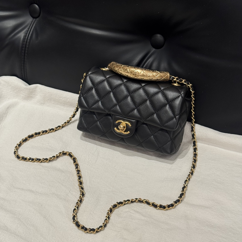 99新 Chanel/香奈儿 壹所奢品Chanel 24B金柱方胖子 链条包