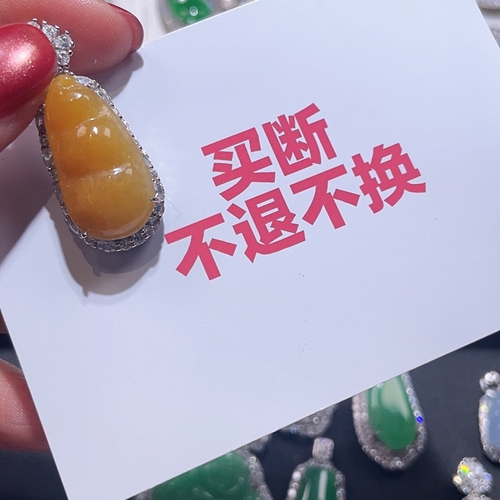 澄***涂翡翠银S925镶嵌颈饰