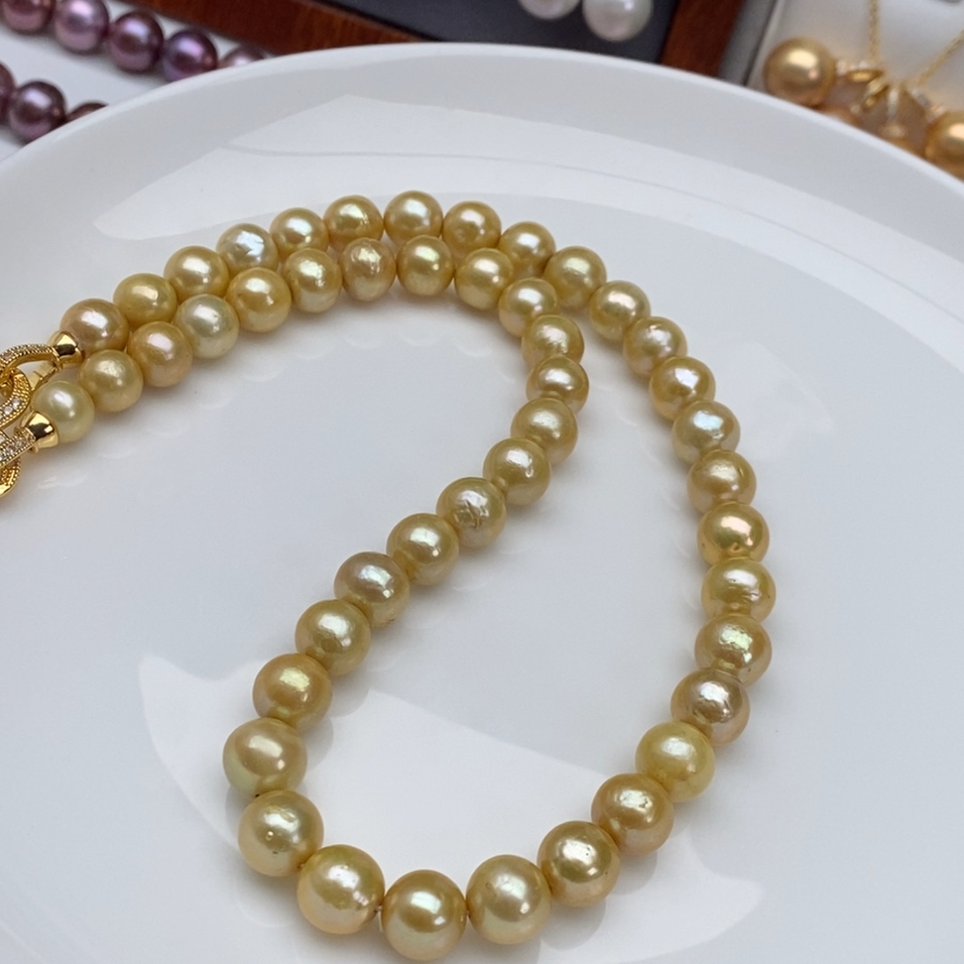 颈饰银S925镶嵌淡水珍珠