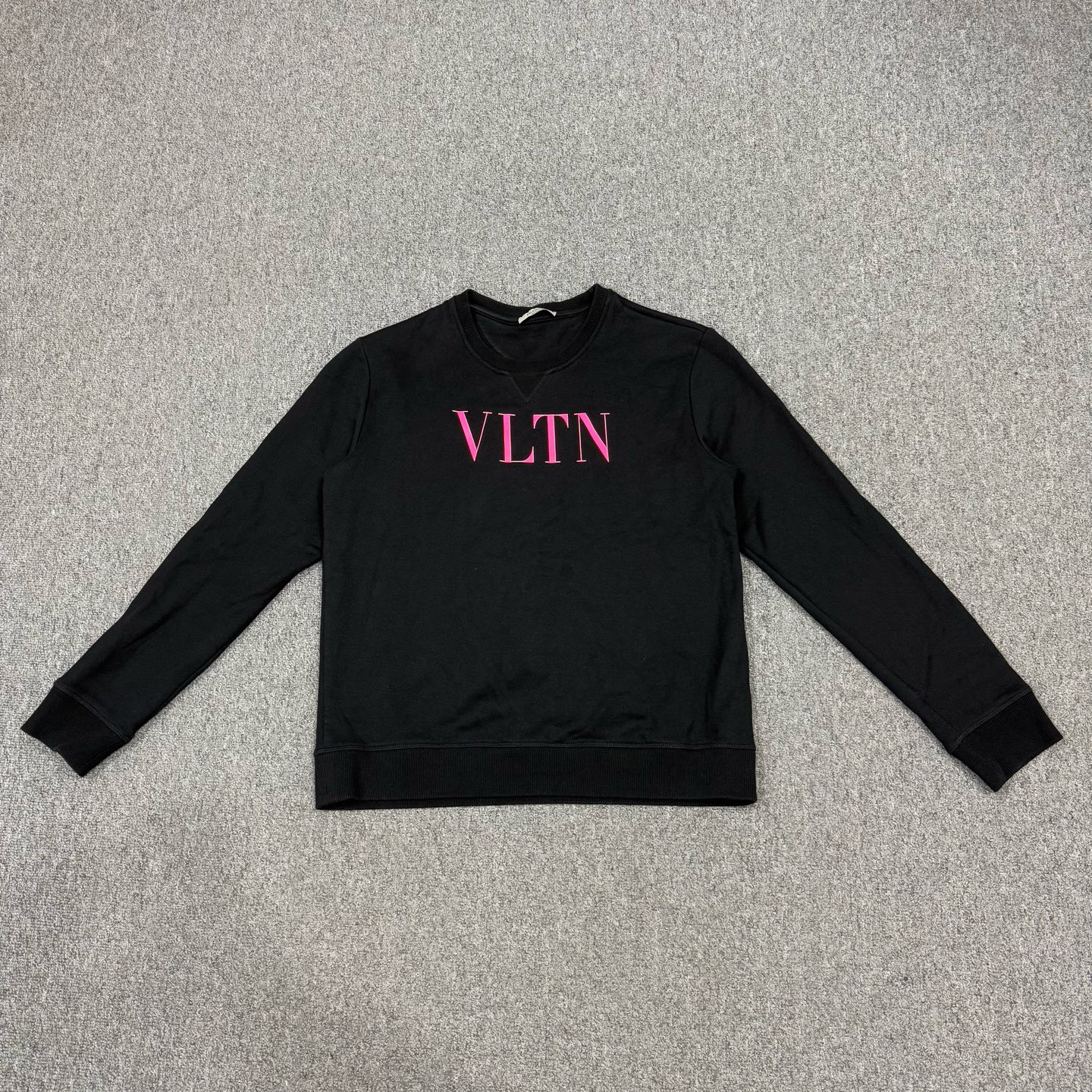 99新 Valentino/华伦天奴 18458864 黑色字母徽标印花装饰卫衣S码