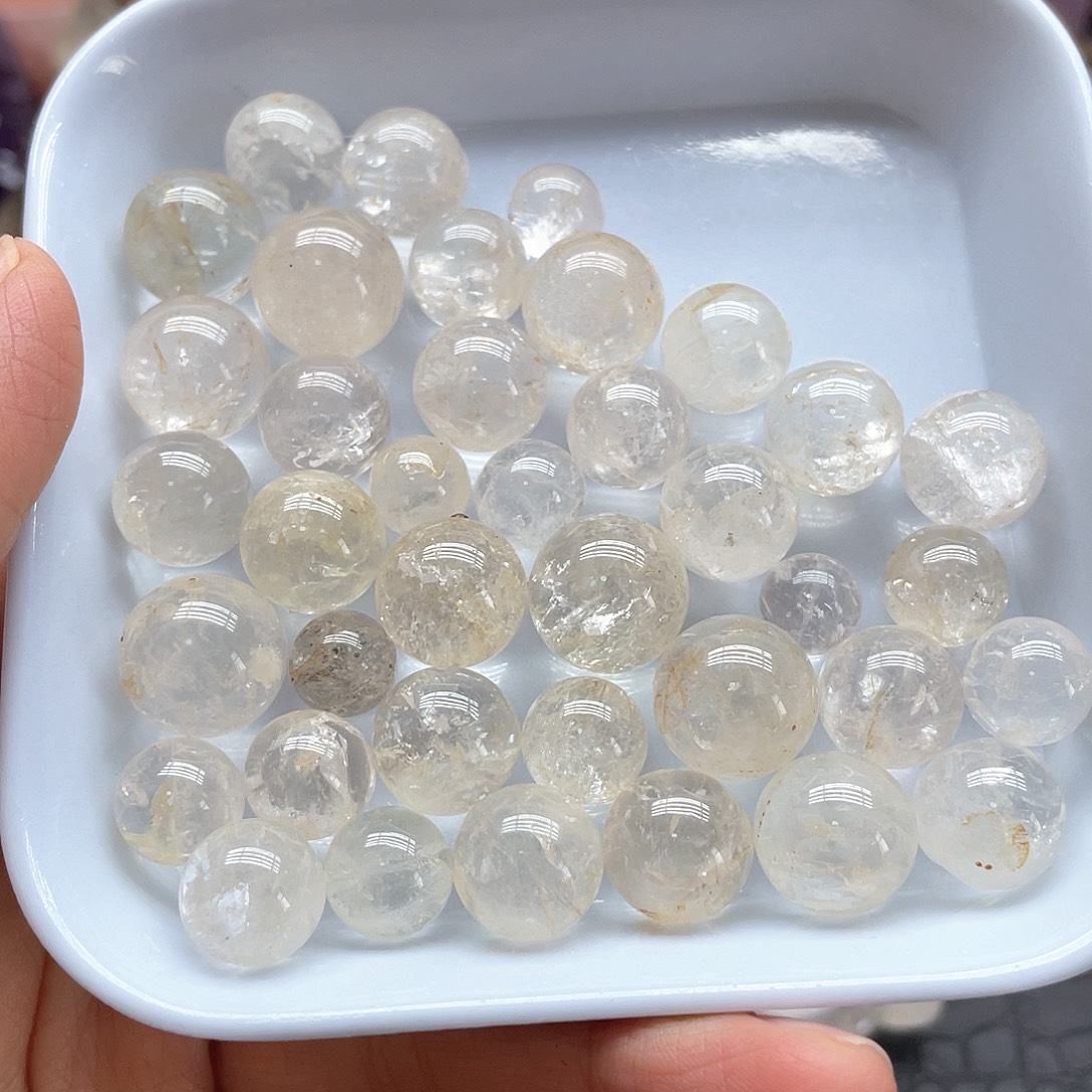 水晶未镶嵌珠宝半成品91白水晶单株组合无裂