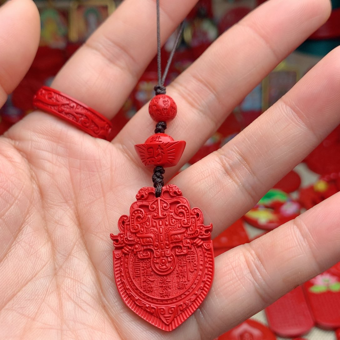 天然辰砂工艺品朱砂手机坠