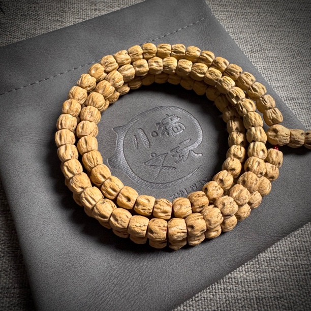 热振大方块顺纹微麻皮鬼坑百香籽柏香手串脖挂108百香长串尺寸7