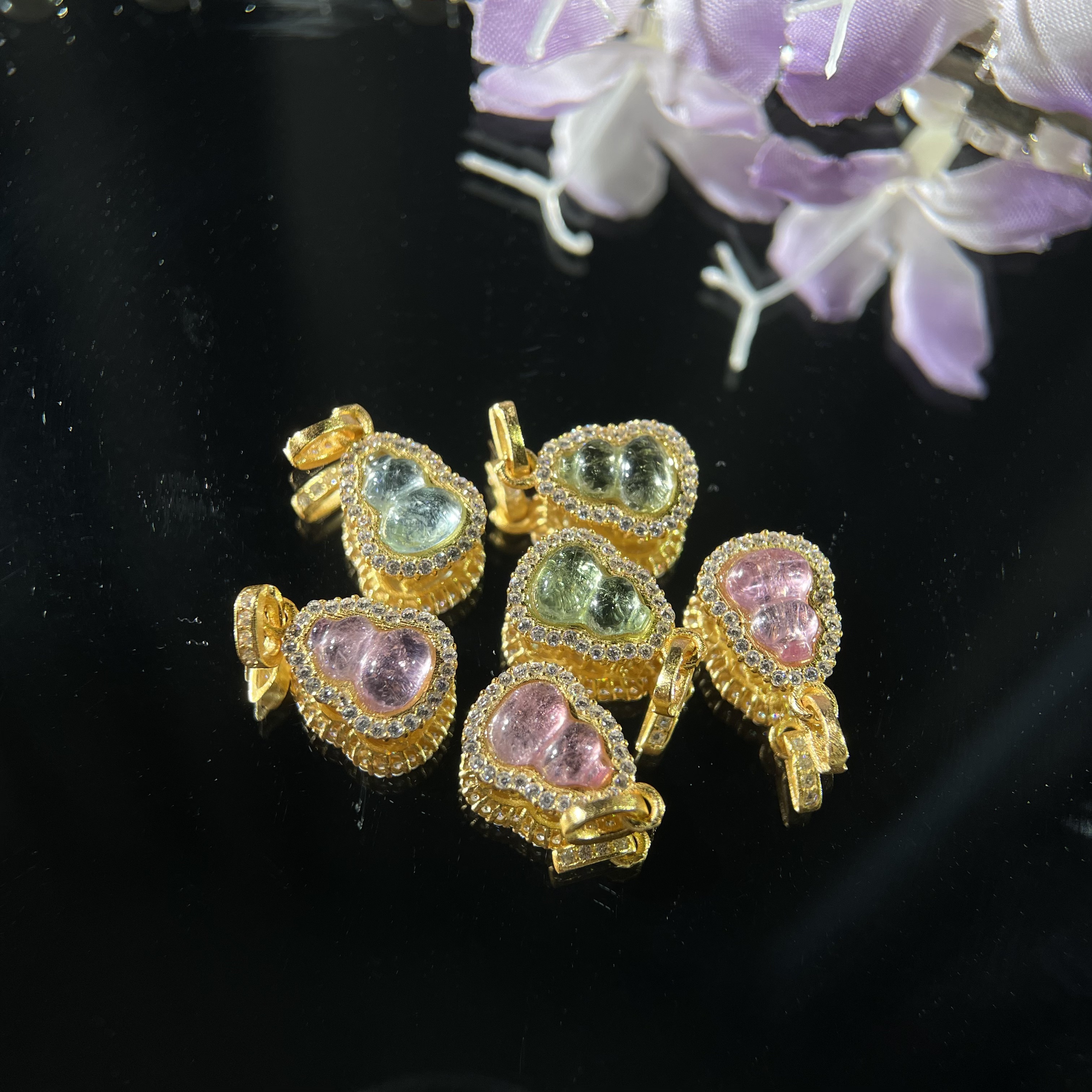 s925碧玺葫芦吊坠多样性发其一 KT25112804