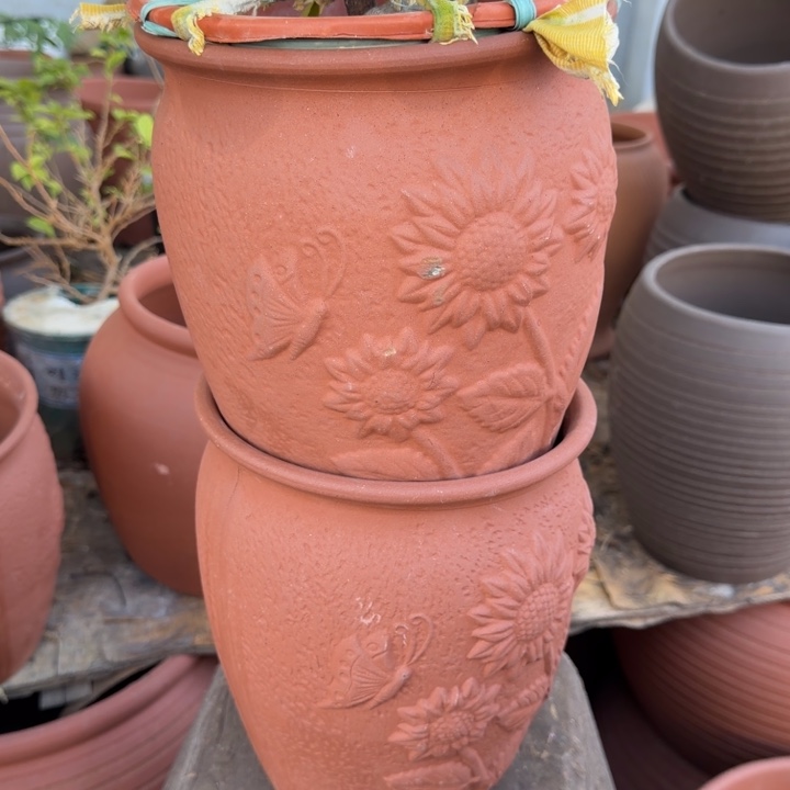 紫砂花盆口19高24宜兴紫砂粗糙正常