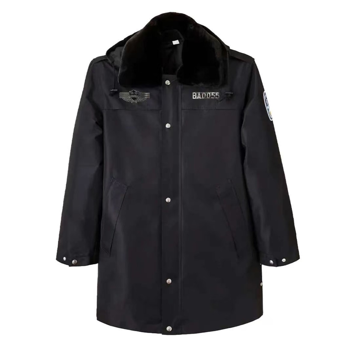 冬季多功能防寒执勤服，支持颜色定制，男女同款，安保物业单位定制