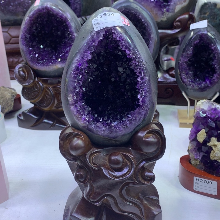 水晶紫水晶恐龙蛋未镶嵌2854