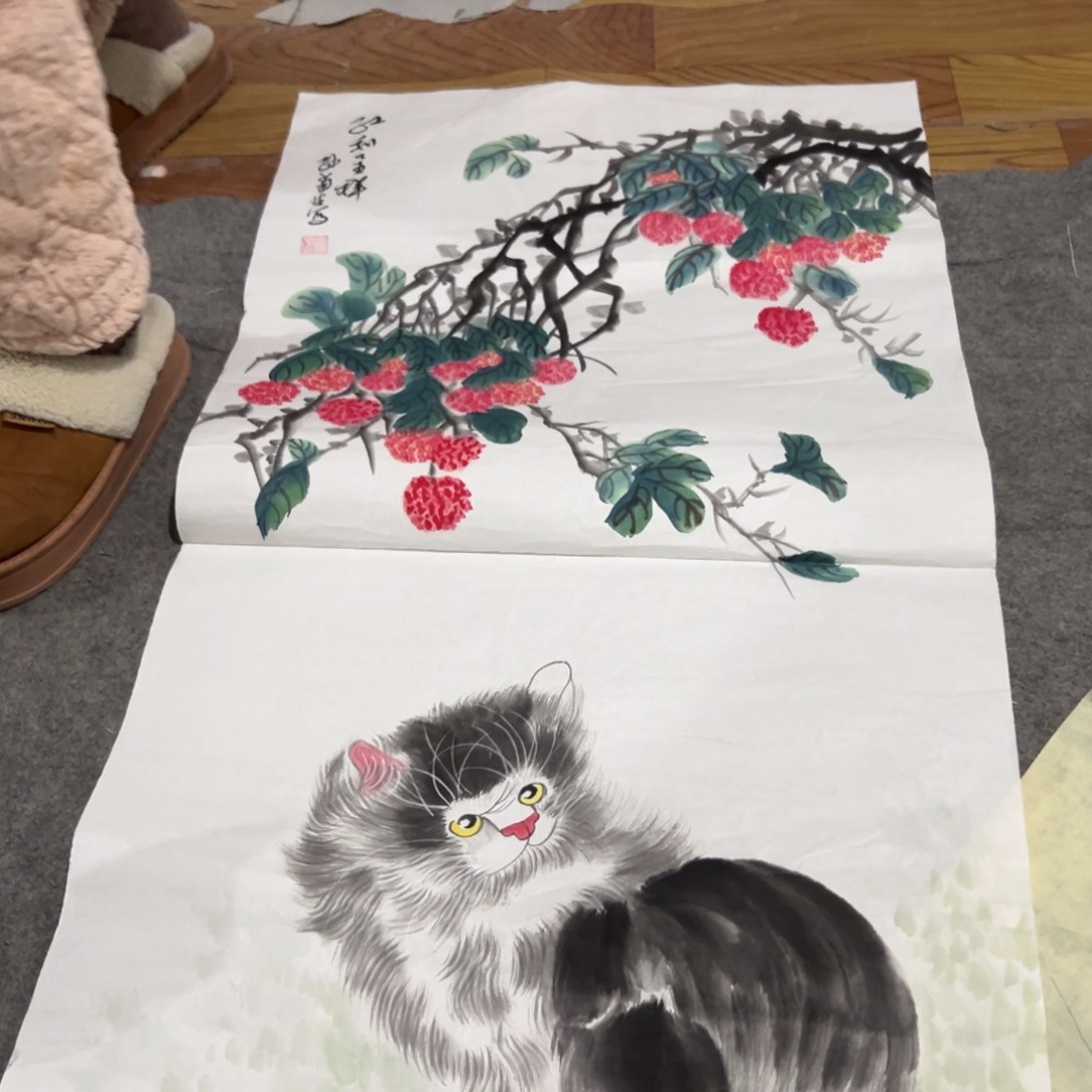 国画国画作品画心一张