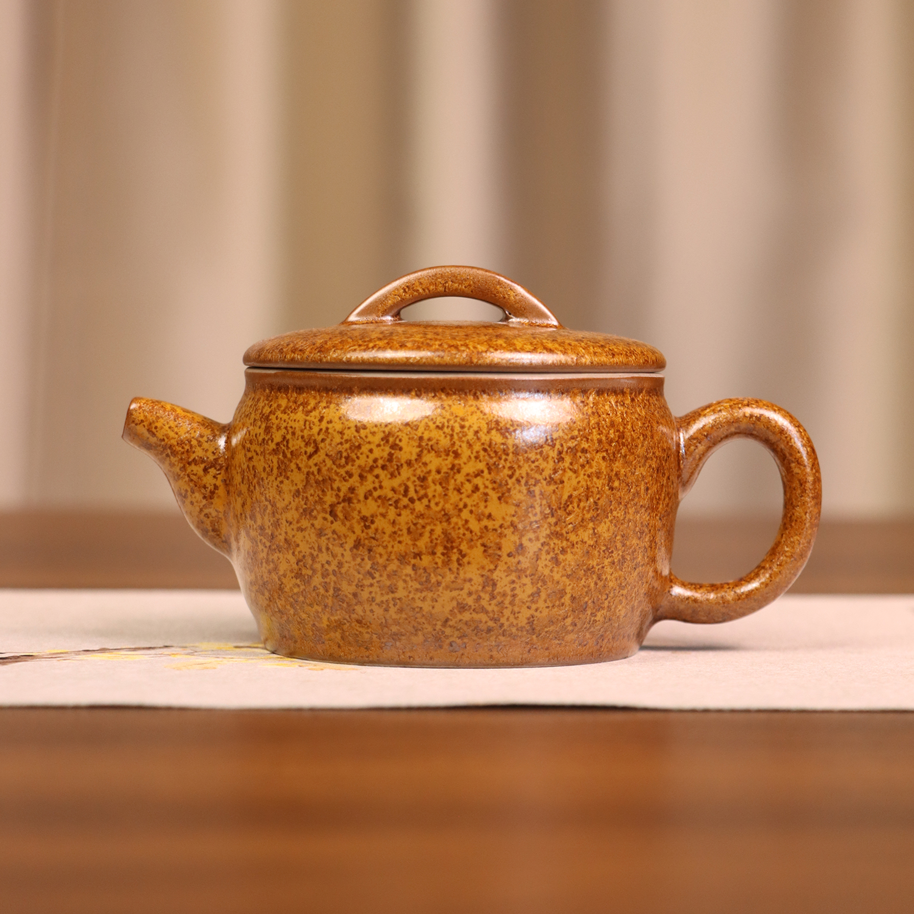 【悦窑】金沙釉汉瓦壶.1461.创意高端茶器中式复古茶壶泡茶器茶具