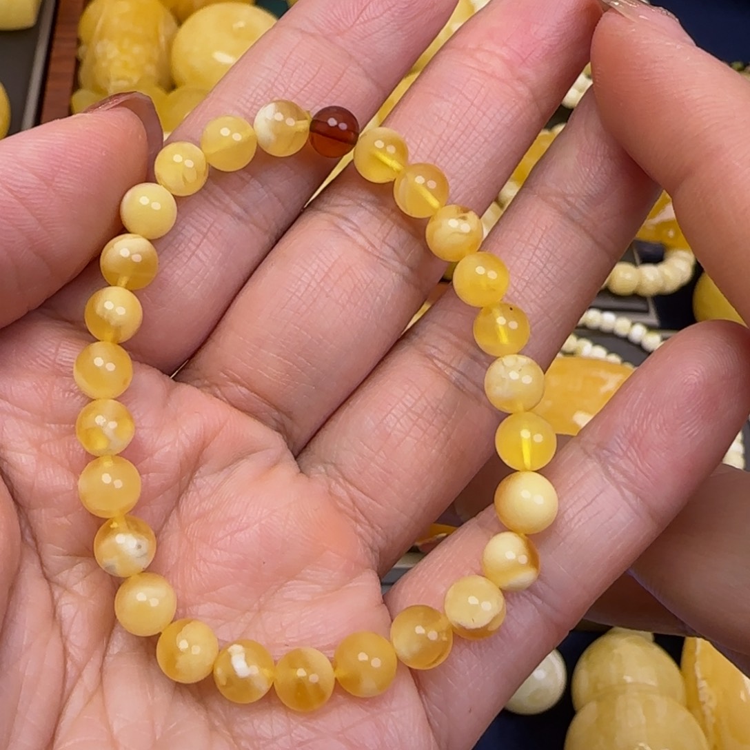 蜜蜡颈饰未镶嵌天然蜜蜡