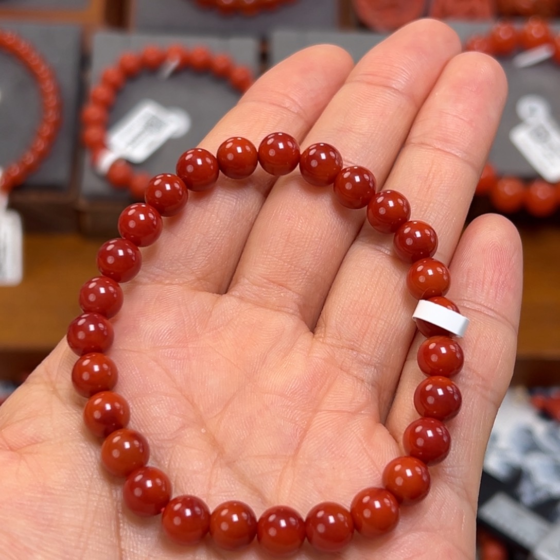 未镶嵌手串南红玛瑙7mm原矿