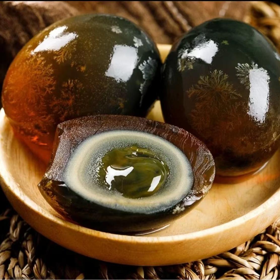 【买10送6】正宗鄱阳湖松花蛋无铅工艺腌制溏心蛋破损包赔40-50g