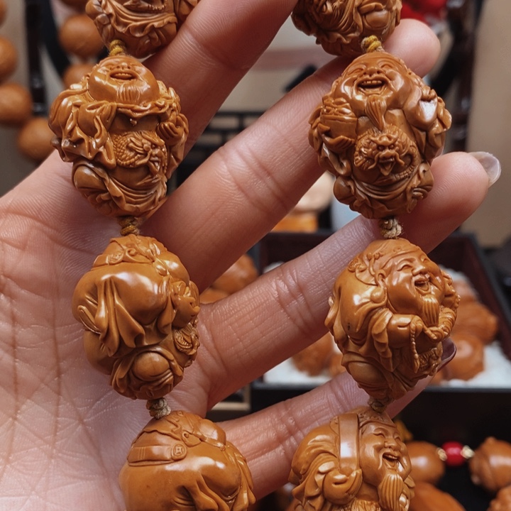 橄榄核手串/手链雨**光手工龙财神2.5