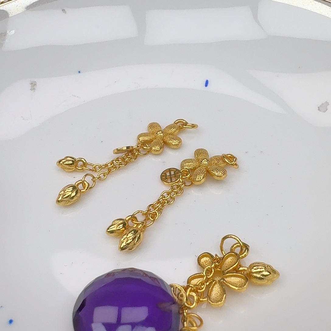 颈饰银S925镶嵌紫晶紫水晶925镶嵌113