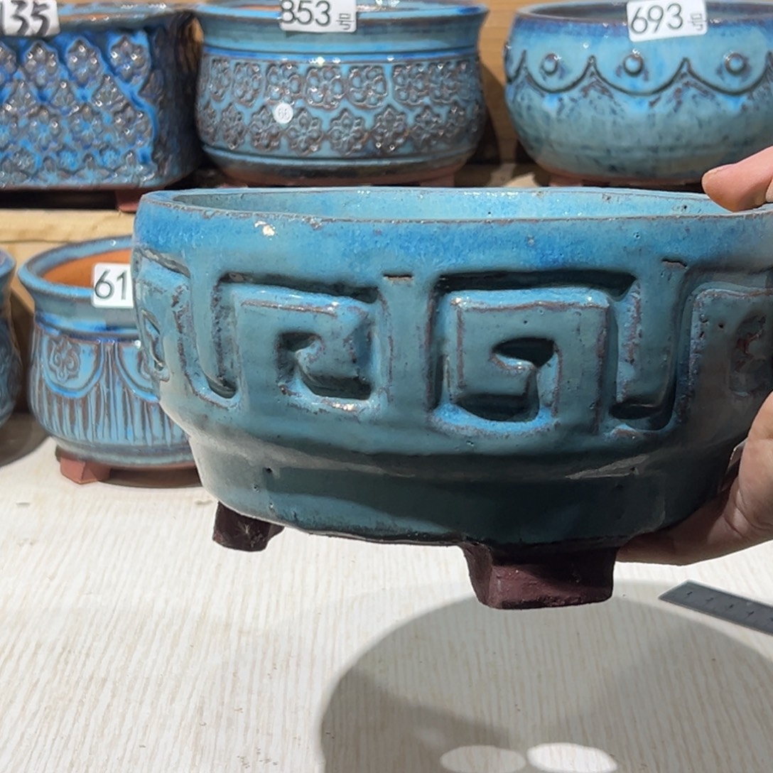 坏***咪尚雅陶坊多肉花盆，内口径18微瑕