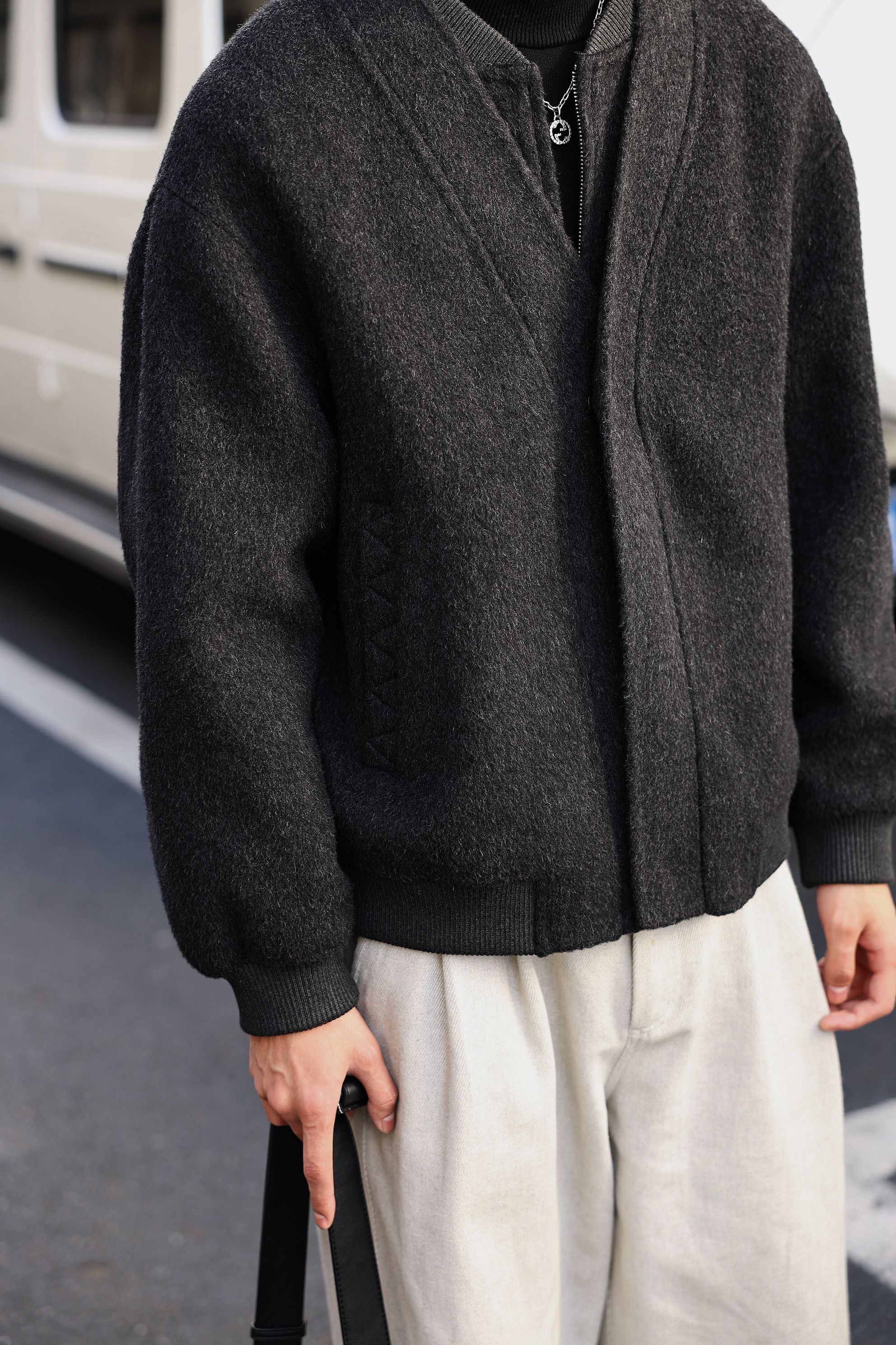 【100%羊毛】高级简约感老钱风假两件开衫外套N96067