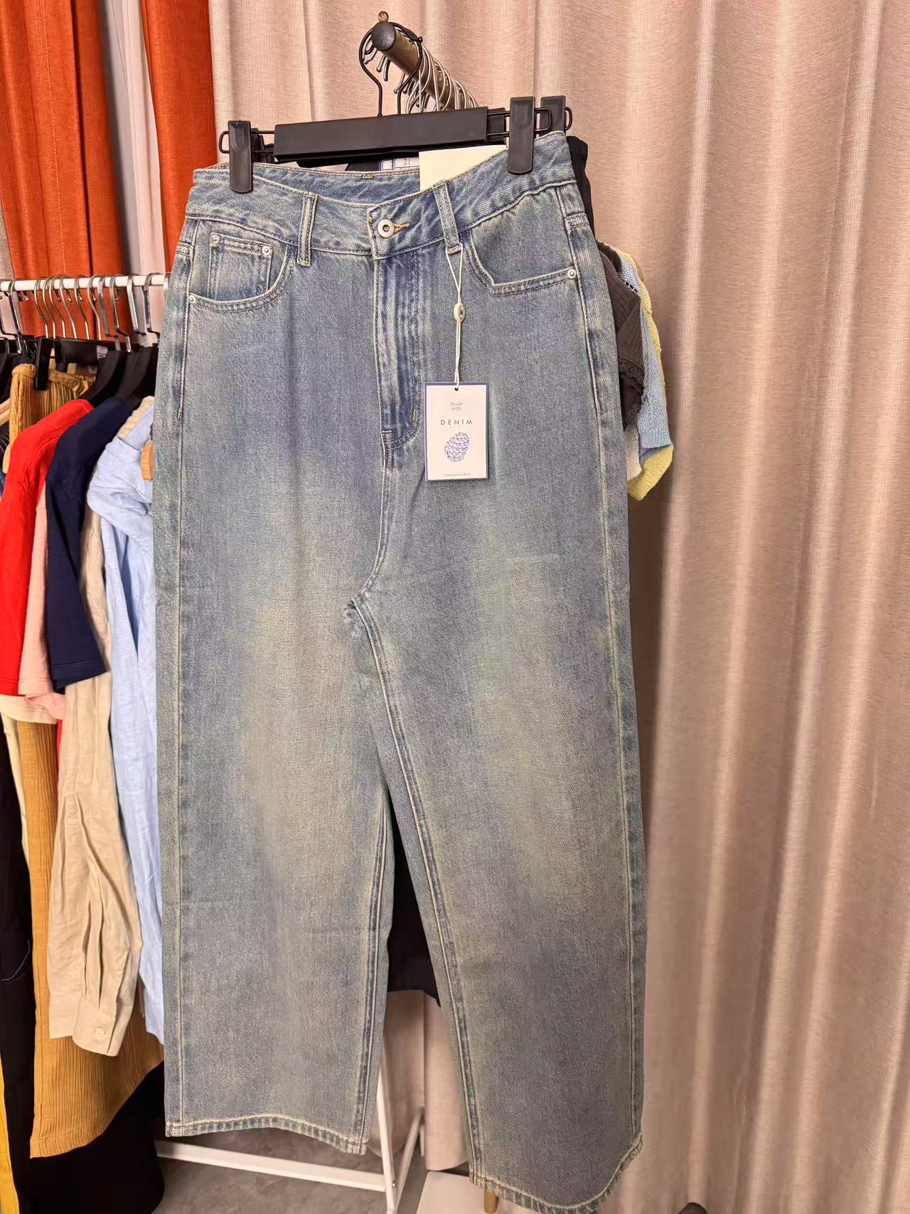 《韩韵》韩系气质简约百搭牛仔裤 02899