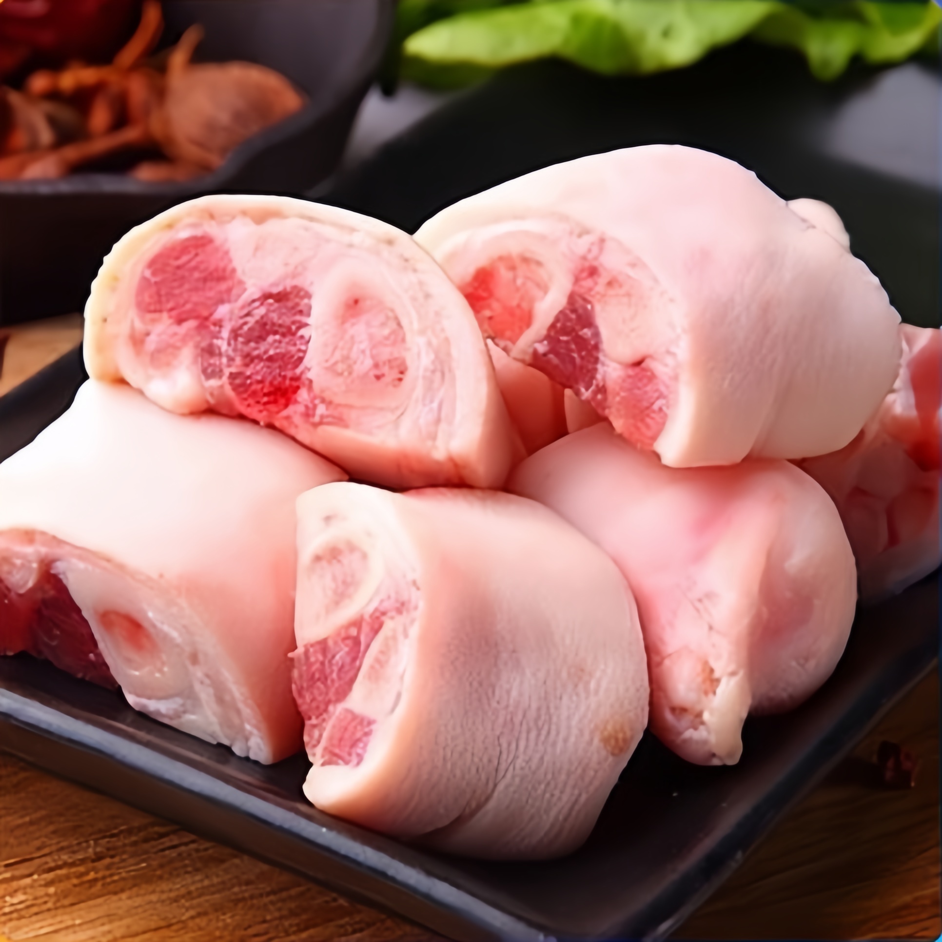 新鲜切块土猪蹄黑毛猪蹄块速冻免切猪手猪爪前蹄蹄卤味居家必备