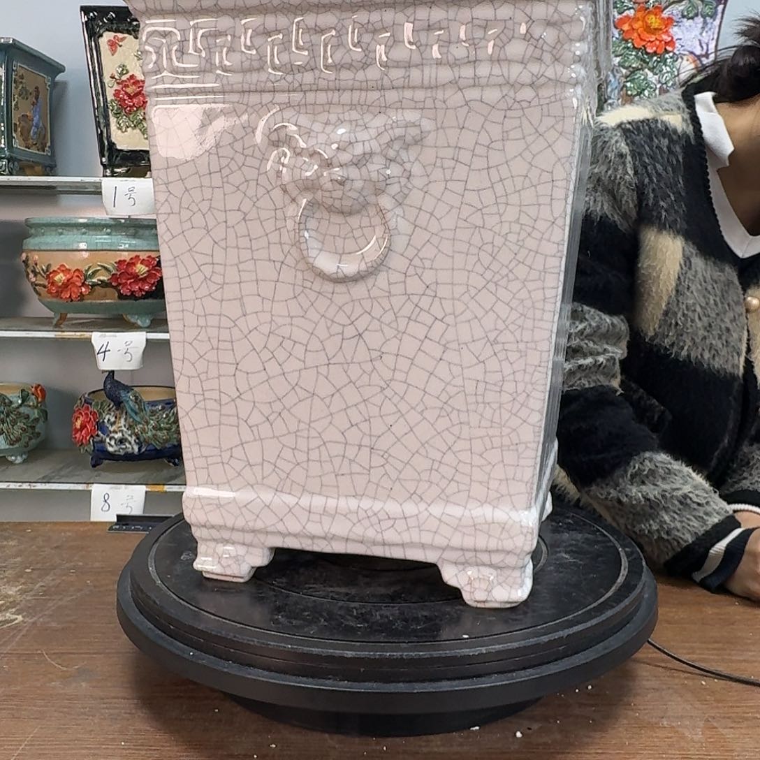 红陶新****程石湾盆380