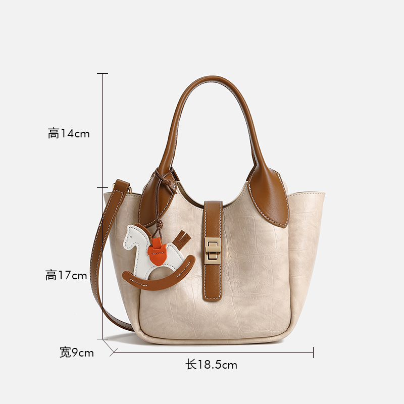 高级感大理石纹手提菜篮子百搭斜跨包-8056