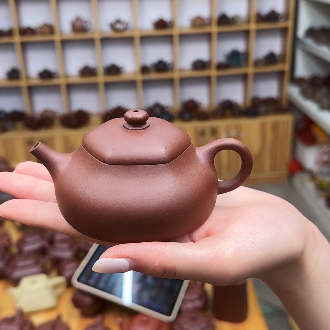 茶壶紫砂紫砂壶六方静乐160cc