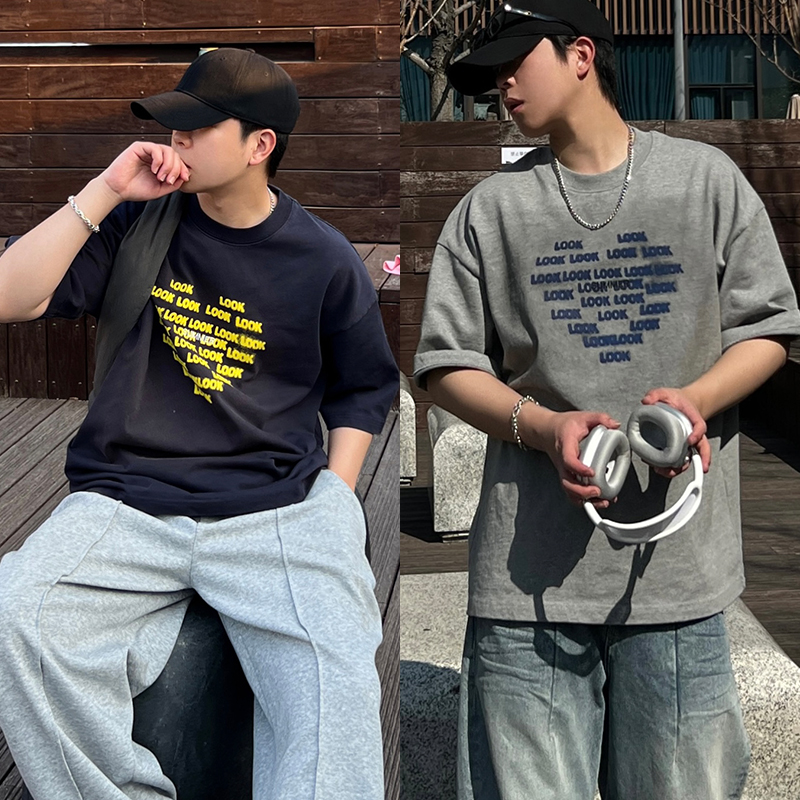 【聚】6775【 高支高密全棉】重磅短袖T恤 w298- 2512