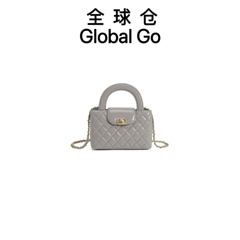 【Global Go】菱格手拎包时尚轻奢女士单肩斜挎包FWX-87813灰