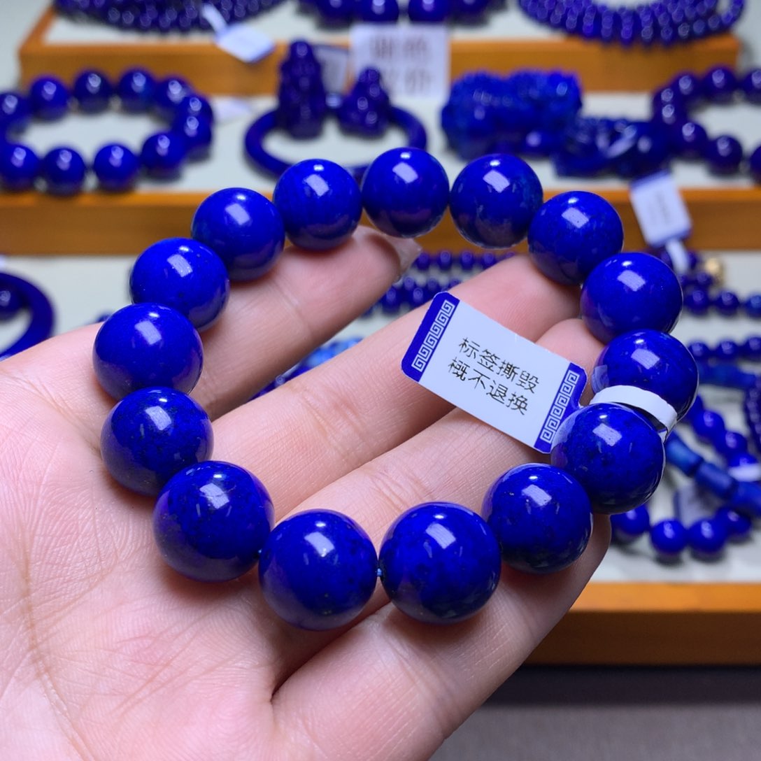 青金石手串未镶嵌14m