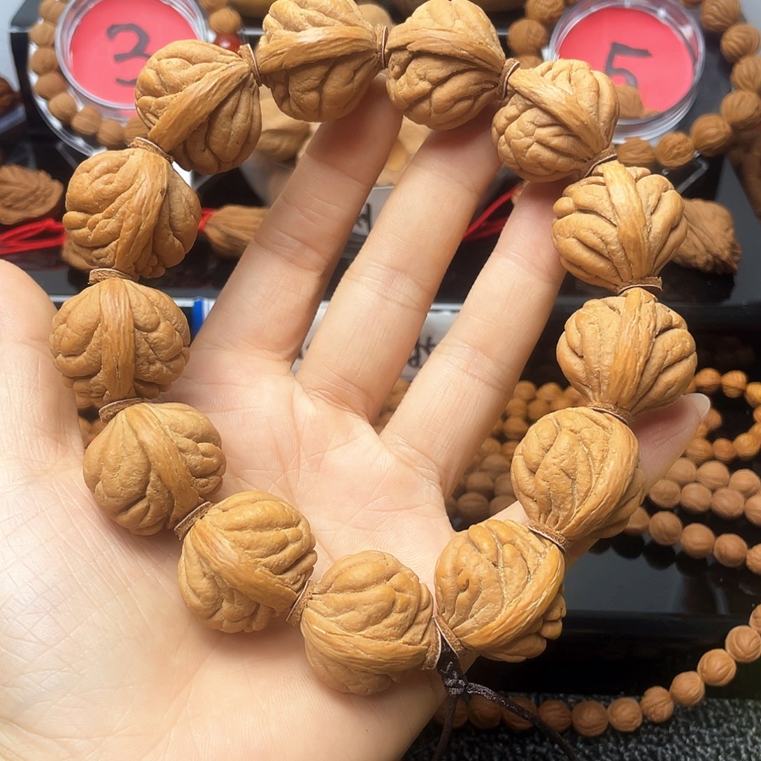 细***刘把件桃核霸王龙手持25➕尺寸13颗