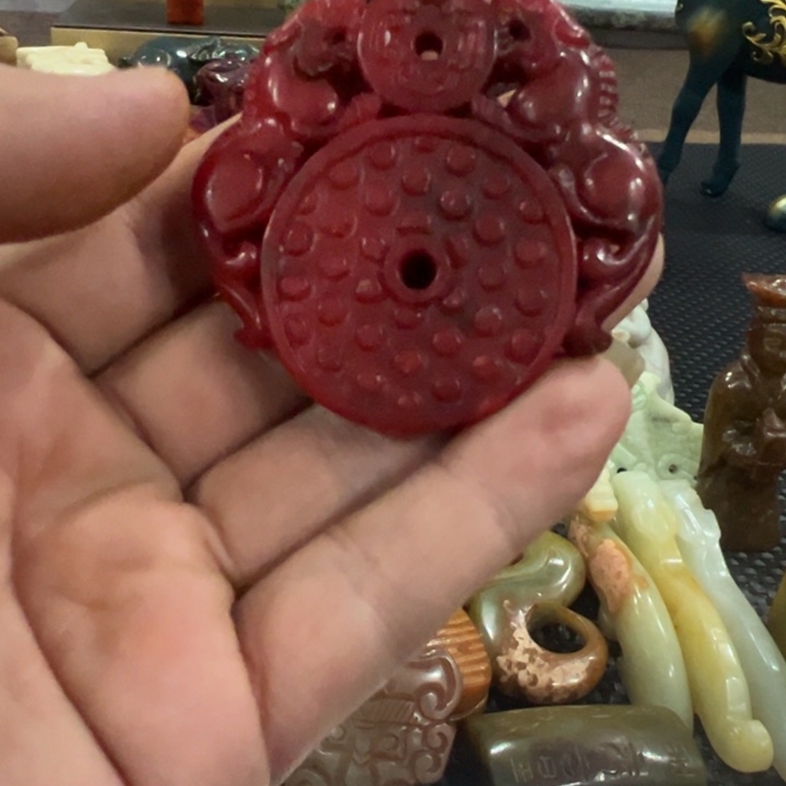 蛇纹石玉合金颈饰